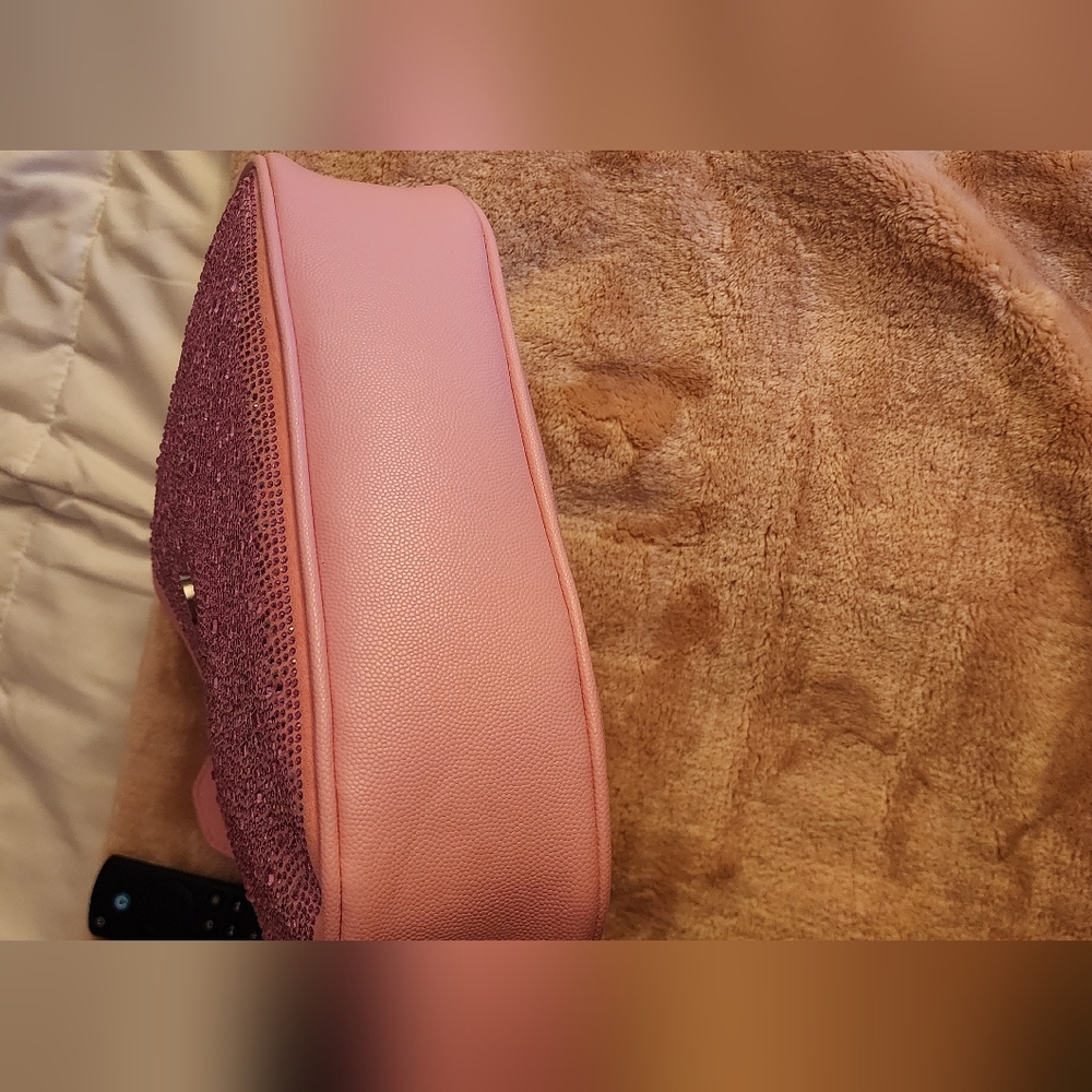 Fondant Pink Shoulder Steve Madden Bedazzled Purse - Picture 7 of 11